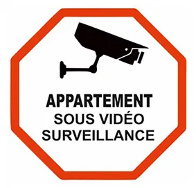 sticker appartement sous vidéosurveillance