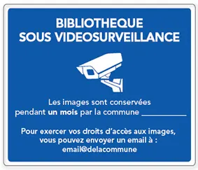 panneau vidéosurveillance bibliothèque