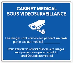panneau vidéosurveillance cabinet médical