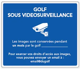 panneau golf vidéosurveillance