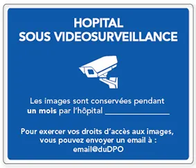 panneau vidéosurveillance hôpital